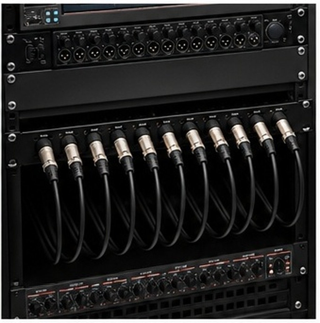 Cable Organizer - 12 Port Hinged Rack Mount Audio