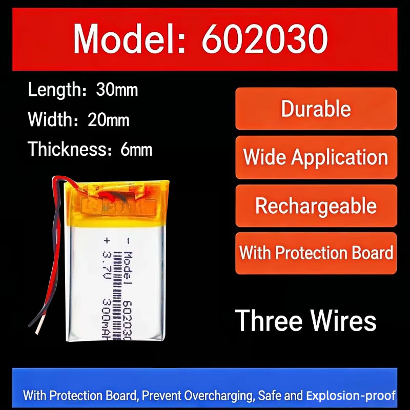 3.7V 300mAh 602030 Lithium Bat - огляд і ціна Smart Watch