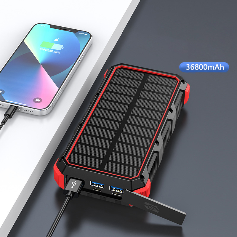 Solar Power Bank 36800mAh with - огляд і ціна Wireless Charger