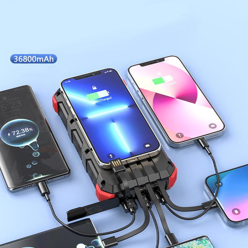 Solar Power Bank 36800mAh with - огляд і ціна Wireless Charger