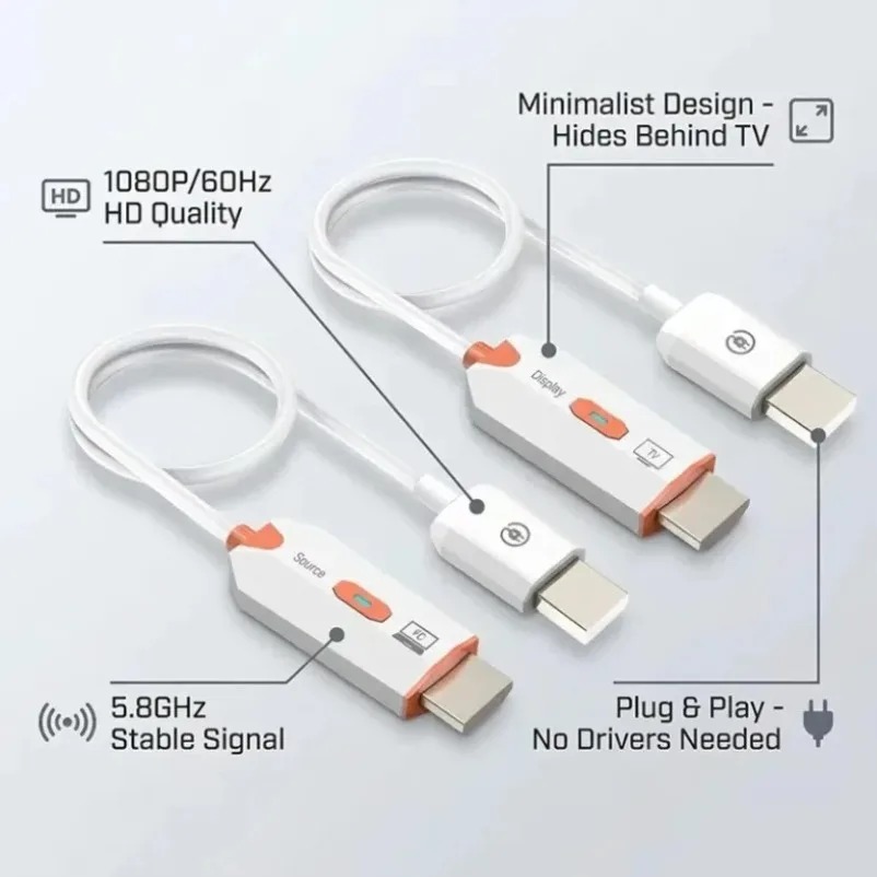 1080P 30M 5.8G Wireless HDMI-C - огляд і ціна Hdmi Adapter